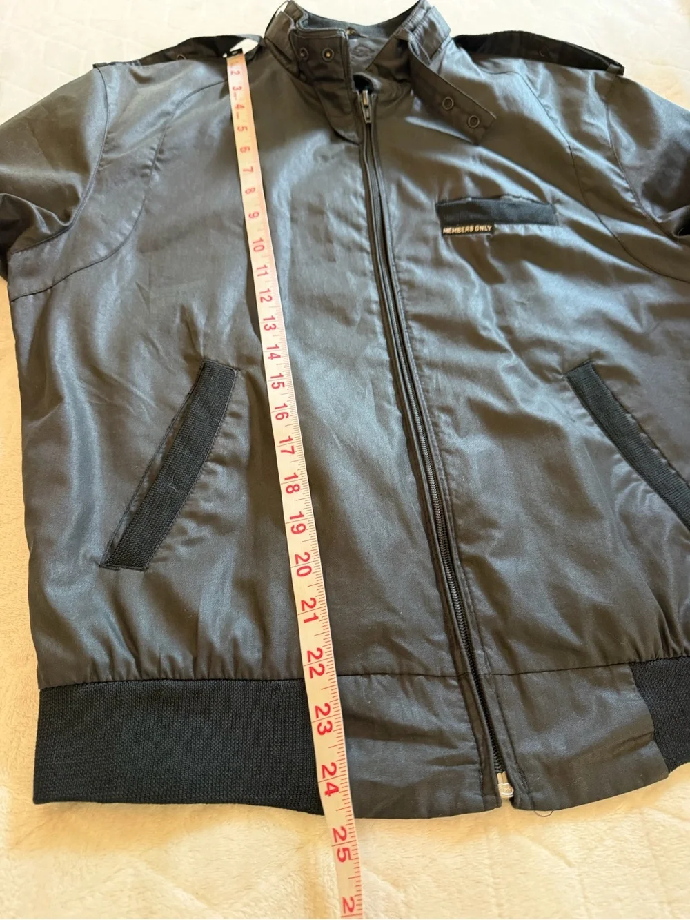 Members Only Vintage 80’s Iconic Racer Jacket Black Mens 38 Cafe Bomber Coat